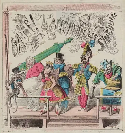 Обзор года 1871 Дзинн, бум, бум... by Зют (Альфред Ле Пети), 1871 — digital art print download