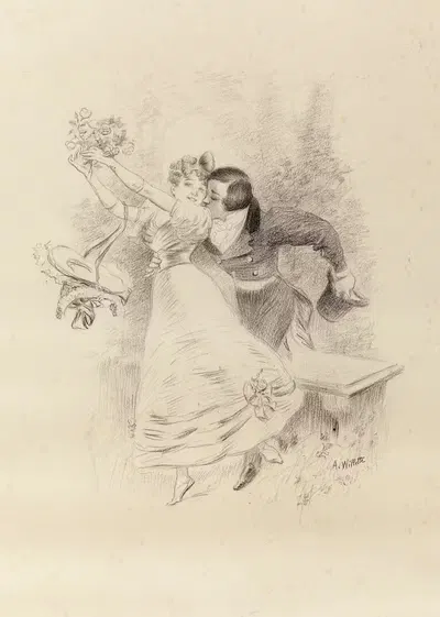 Идиллия Флориан by Адольф Леон Виллет, 1897 — digital art print download