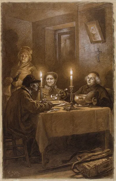 Епископ и каторжник by Фредерик Теодор Ликс, 1879-1880 — digital art print download