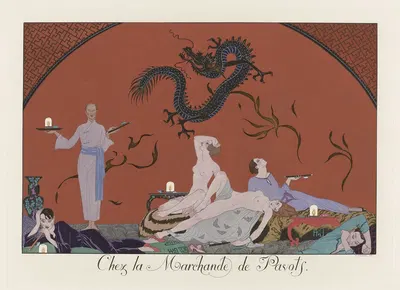 У торговки маками by Жорж Барбье, 1924 — digital art print download