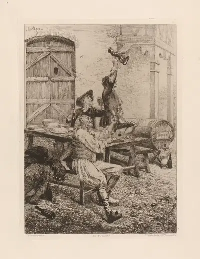 Пьяницы by Оресте Кортассо, 1880 — digital art print download