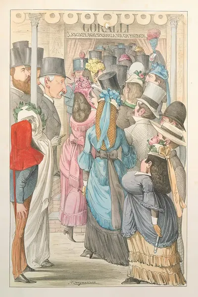 L'esposizione marittima visitata da Dante e Virgilio Pl.16 by Antonio Manganaro, 1871 — digital art print download