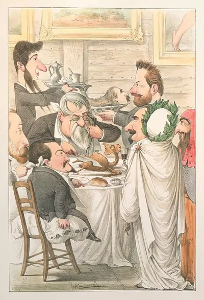 L'esposizione marittima visitata da Dante e Virgilio Pl.17 by Antonio Manganaro, 1871 — digital art print download