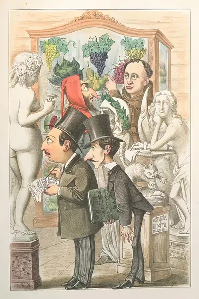 L'esposizione marittima visitata da Dante e Virgilio Pl.19 by Antonio Manganaro, 1871 — digital art print download
