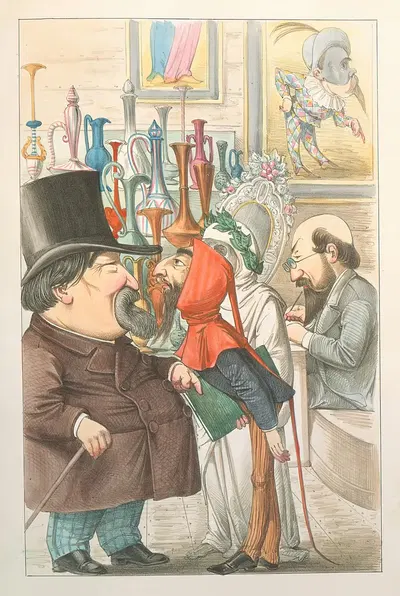 L'esposizione marittima visitata da Dante e Virgilio Pl.20 by Antonio Manganaro, 1871 — digital art print download