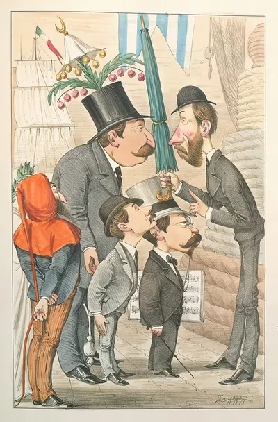 L'esposizione marittima visitata da Dante e Virgilio Pl.22 by Antonio Manganaro, 1871 — digital art print download