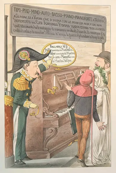 L'esposizione marittima visitata da Dante e Virgilio Pl.31 by Antonio Manganaro, 1871 — digital art print download