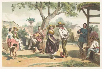 Эль сапатеадо … (национальный танец) by Пьер Туссен Фредерик Миаль, 1855 — digital art print download