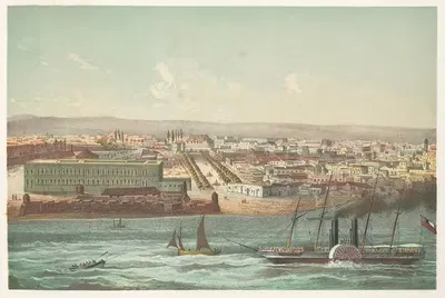 Вид на Гавану, часть Эстрамуру by Пьер Туссен Фредерик Миаль, 1855 — digital art print download
