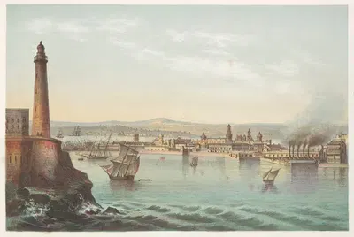 Вид на Гавану by Пьер Туссен Фредерик Миаль, 1855 — digital art print download
