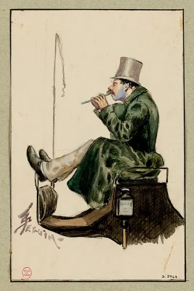 Извозчик-флейтист by Ф. Сеган, 1895 — digital art print download