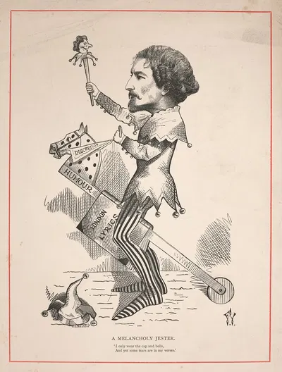 Меланхоличный шут [Фредерик Локер] by Фредерик Уэдди, 1873 — digital art print download