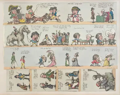 Гротескные бордюры для экранов, бильярдных комнат, раздевалок Pl.11 by Джордж Мута́рд Вудвард, 1799 — digital art print…