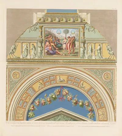 Loggie di Rafaele nel Vaticano Pl.07 by Giovanni Ottaviani, 1772-1777 — digital art print download