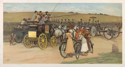 Осенние маневры by Альберт Лудовичи, 1901 — digital art print download