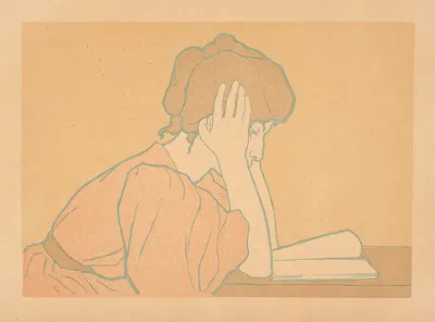 La liseuse (The reader) by Alexandre Charpentier, 1897 — digital art print download