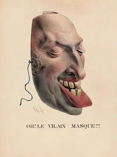 О, злой маскарад by Шарль Филиппон, 1830 — digital art print download