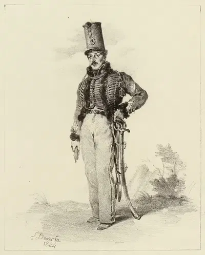 Маршал квартир хусаров by Южен Девериа, 1824 — digital art print download