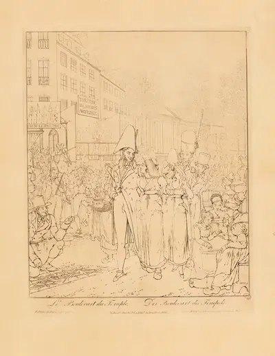 Le Boulevard du temple by George Emmanuel Opiz ou Opitz, 1813 — digital art print download