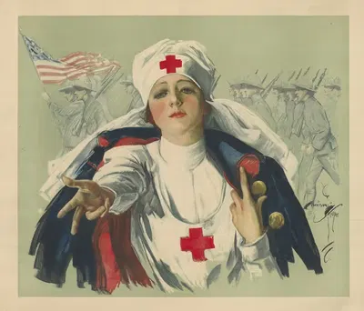 Вы ответили Красному Кресту? by Харрисон Фишер, 1914-1918 — digital art print download