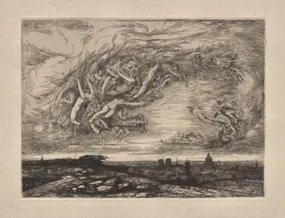 Cholera in Paris by Франсуа-Николя Шиффлар, 1865 — digital art print download