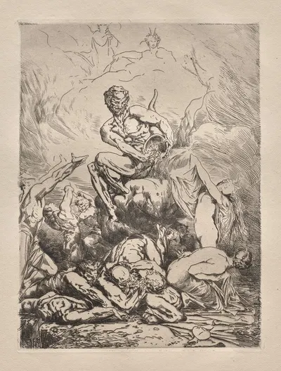 The Devil of Money by Франсуа-Николя Шиффлар, 1865 — digital art print download