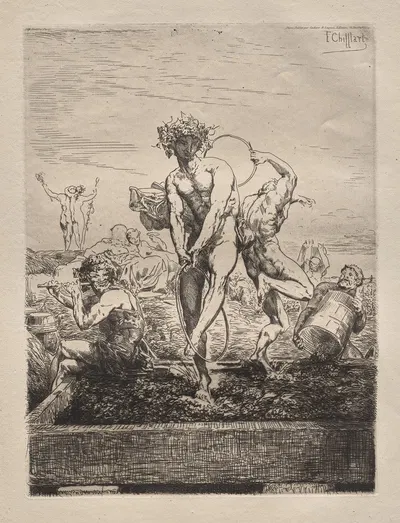 The Harvests by Франсуа-Николя Шиффлар, 1865 — digital art print download