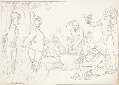 Если наши индейцы примут участие by Ото Кашинг, 1917 — digital art print download