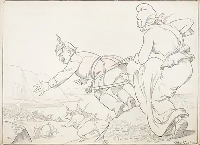 Жизнь Аттилы Второго. Глава 10 by Ото Кашинг, 1915 — digital art print download