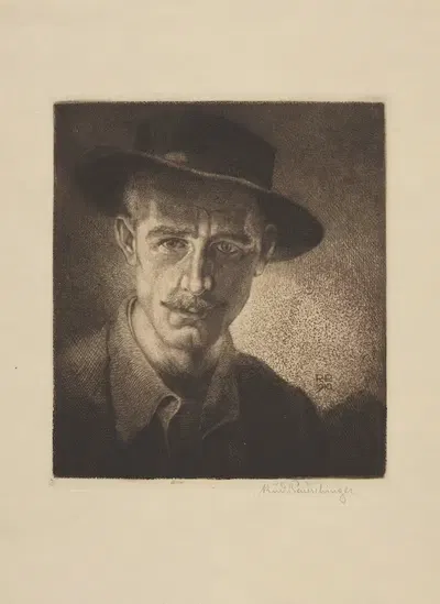 Автопортрет by Рудольф Пошингер, 1910 — digital art print download