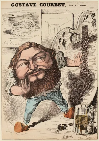Gustave Courbet by Valentin Achille Lemot — digital art print download