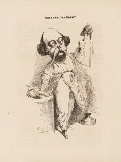 Gustave Flaubert by Valentin Achille Lemot, 1869 — digital art print download