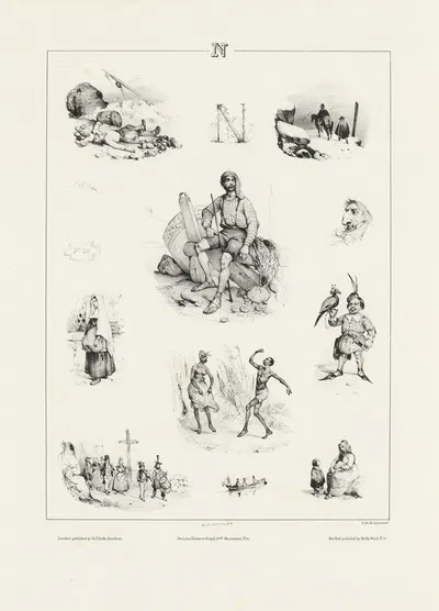 Н by Виктор Адам, 1833 — digital art print download