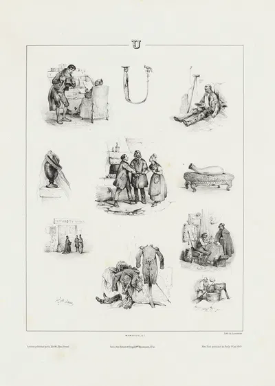 U by Виктор Адам, 1833 — digital art print download