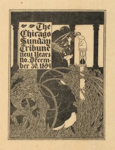 Chicago Sunday Tribune illustration by Уилл Брэдли, 1894 — digital art print download