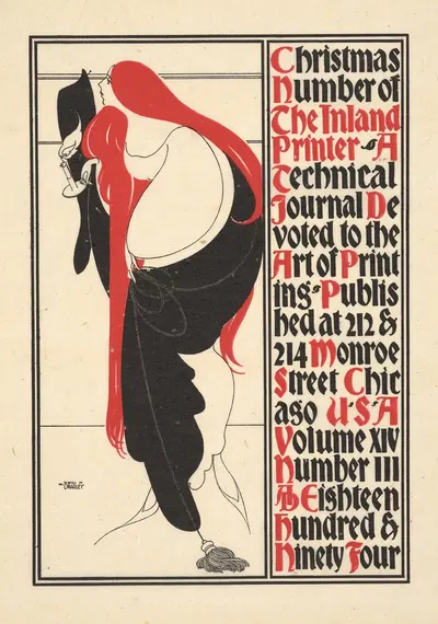 The Inland Printer cover design [Christmas issue, vol. XIV, no. 3, 1894] by Уилл Брэдли, 1894 — digital art print download