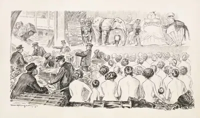 Водевиль на таможне by Уильям Генри Уокер, 1910 — digital art print download