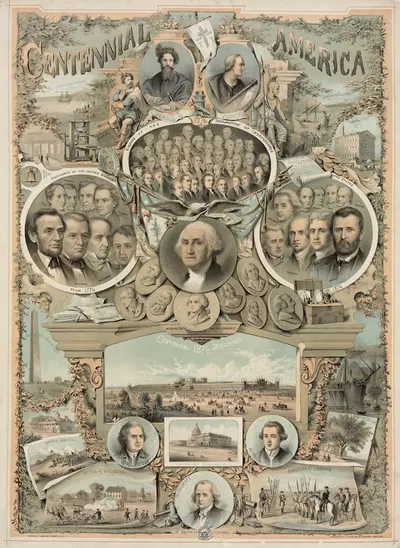 Centennial America by Armstrong & Co. Lith., 1876 — digital art print download