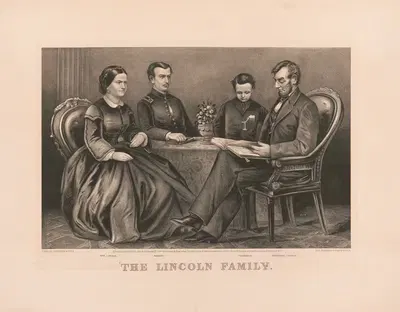The Lincoln Family by Currier & Ives., 1867 — digital art print download