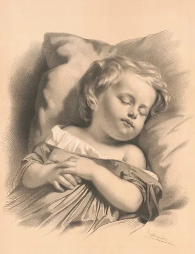 Сладкий сон by Эмиль Ласаль, 1851 — digital art print download