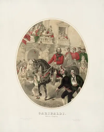 Гарибальди – Вход в Неаполь by Ф. Рателлье и Ко, 1860 — digital art print download