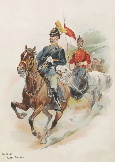 Конные гвардейцы Роксбери by Г. Х. Бюк и Ко., 1895 — digital art print download