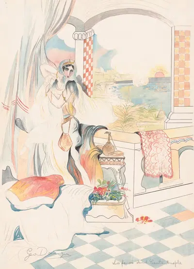 Les famcais devant Constantinpole by Geo Domergue, 1915 — digital art print download