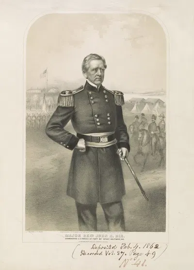 Major Genl. John A. Dix by John H. Bufford's & Sons, 1862 — digital art print download