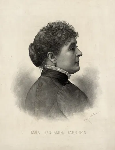 Миссис Бенджамин Харрисон by Джон Х. Баффорд и сыновья, 1888 — digital art print download