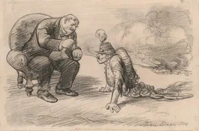 После войны, медаль и, возможно, работа by Джон Слоун, 1914 — digital art print download