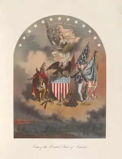 Герб Соединенных Штатов Америки by Джозеф Е. Бейкер, 1864 — digital art print download