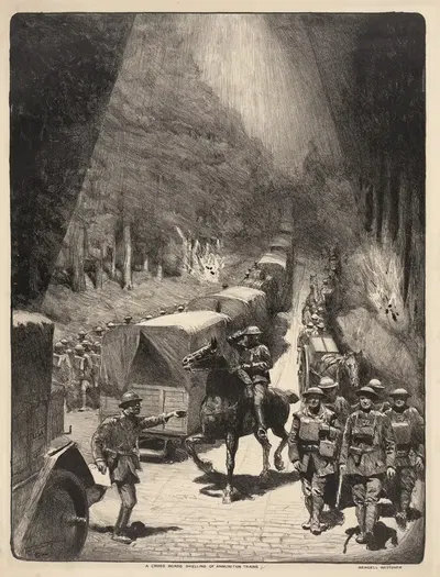 Перекресток обстрела боеприпасов by Люсьен Жона, 1927 — digital art print download