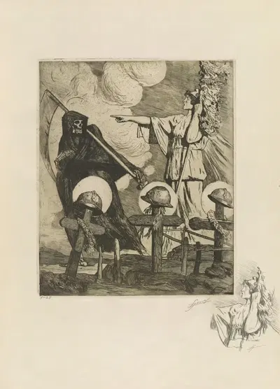 Деревянный крест by Люсьен Жона, 1917 — digital art print download