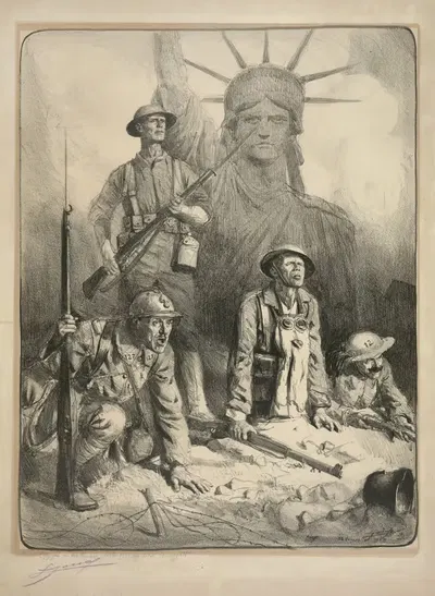 Борьба за свободу by Люсьен Жона, 1918 — digital art print download